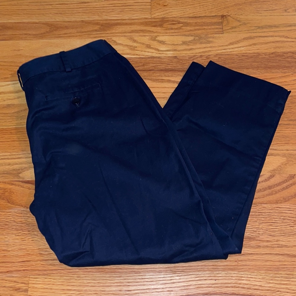 Talbots navy curvy cropped pants